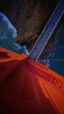 پل-صخره-پل کابلی-نارنجی